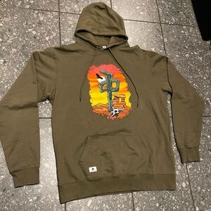RDS “Out Back” Olive Green Hoodie Made In Canada 2XL